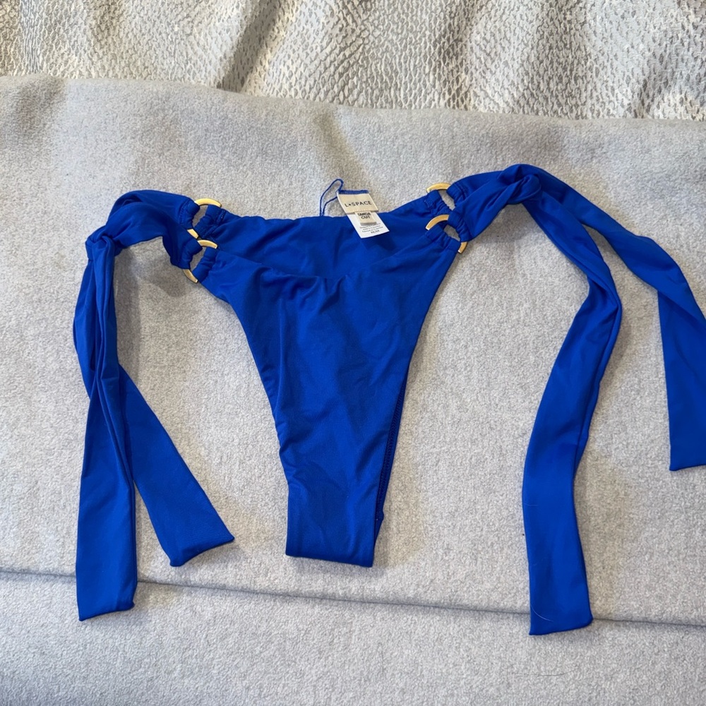L*Space Kiki Blue Bikini Bottom - NWOT